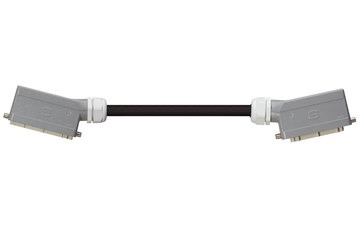 Han 24B Connector housing (pin) to Han 24B Connector housing (socket), Single locking lever on both sides, angled, PVC 12.5 x d