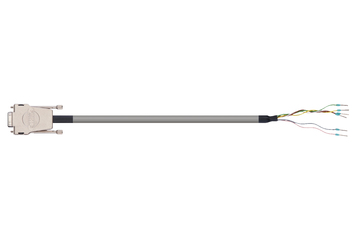 readycable® encoder cable suitable for Festo NEBM-S1G9-E-xxx-LE6, base cable PUR 10 x d