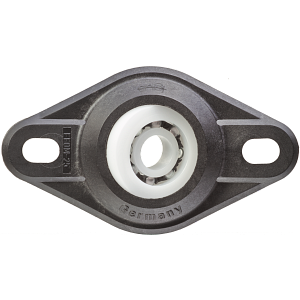 xiros® flanged ball bearing 2-hole, self-aligning
