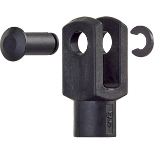 Clevis joint with pin and circlip, GERMK / GELMK, igubal®