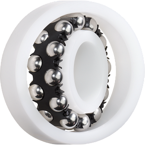 Self-aligning ball bearing xirodur® B180, for misalignments, stainless steel balls