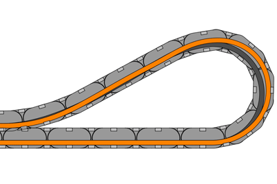 e-chain® fører hydraulisk slange