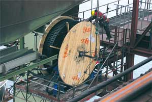 Montering af hele energikæde systemet fra tromle