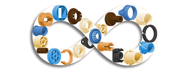 Forskellige speciallejer tilpasset af igus® i henhold til dine specifikke krav