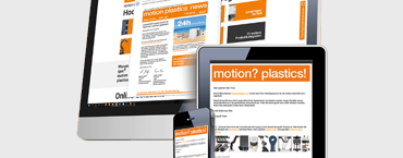 Skærm, tablet og smartphone med igus nyhedsbrev