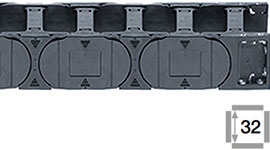 E-Kæder med tværstivere ved hvert led