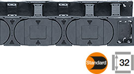 E-Kæde med tværstivere ved hvert andet led