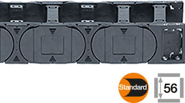 E-Kæde med tværstivere ved hvert andet led