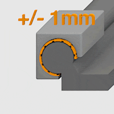 Meget fleksibel - du bestemmer længden og bredden