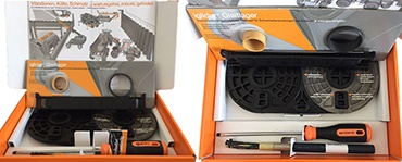 Sample box for the construction machinery industry