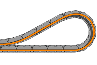 e-chain® fører hydraulisk slange