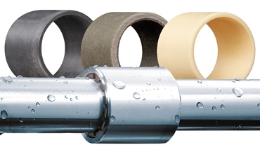 Plain bearing and wet linear guide