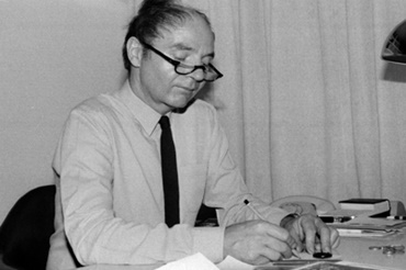 Günter Blase i 1964 på sit kontor hos igus