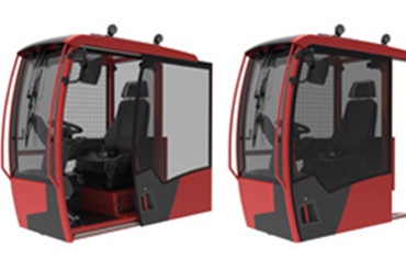 Førerhus med drylin® lineærteknologi i skydedøren